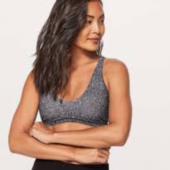 Lululemon Full Freedom Bra Nulu Luminesce Splatter White Black 4 - Picture 1 of 9